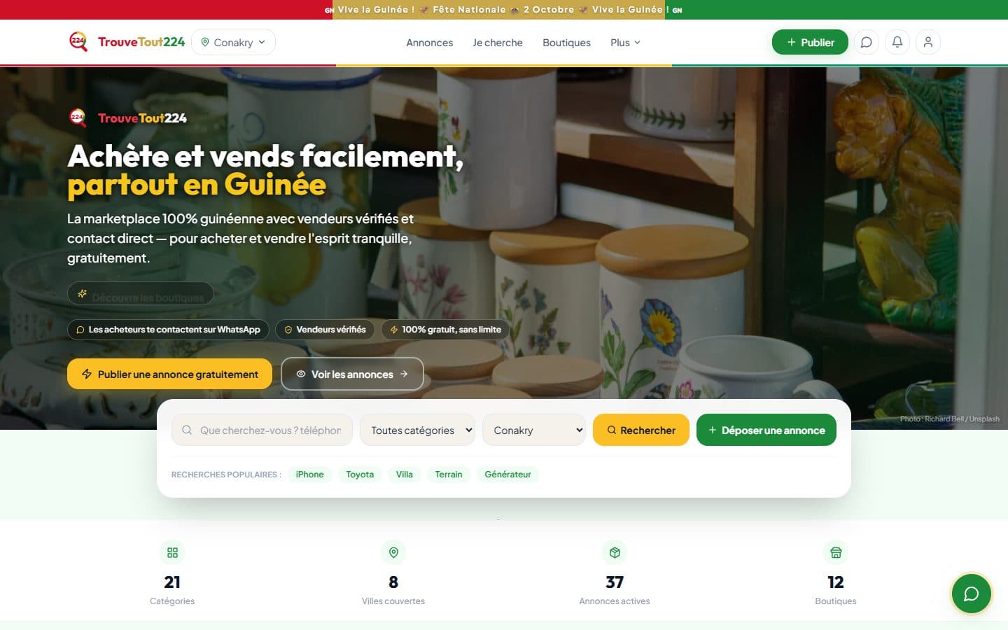 Capture d'écran du site TrouveTout224